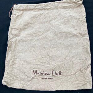 Massimo Dutti cream shoe/bag dust bag, with draw string, 12 inches x 13 inches